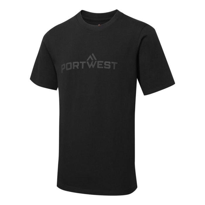 Portwest Portwest pamut póló S/S, fekete | Adgift Reklámajándéktól Portwest Portwest pamut póló S/S, fekete