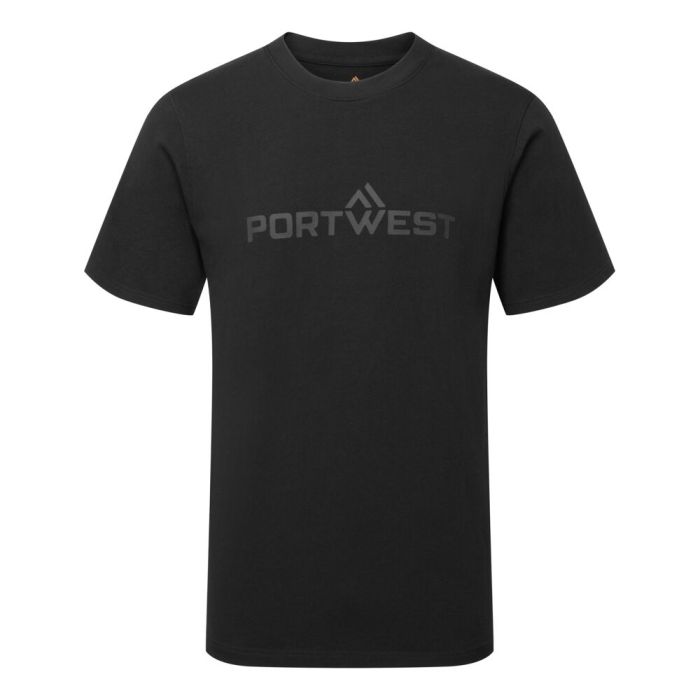 Portwest Portwest pamut póló S/S, fekete | Adgift Reklámajándéktól Portwest Portwest pamut póló S/S, fekete