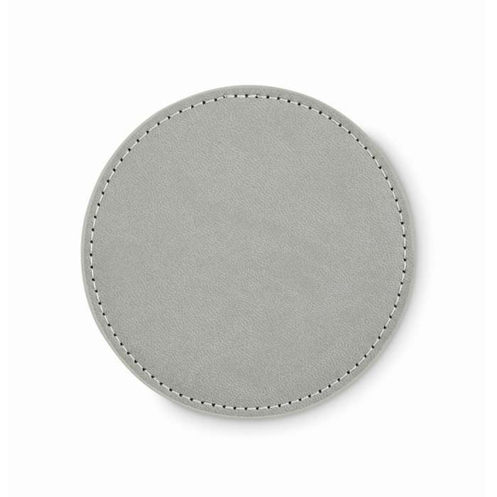 Reklámajándék | Posa Kerek PU poháralátét, szürke