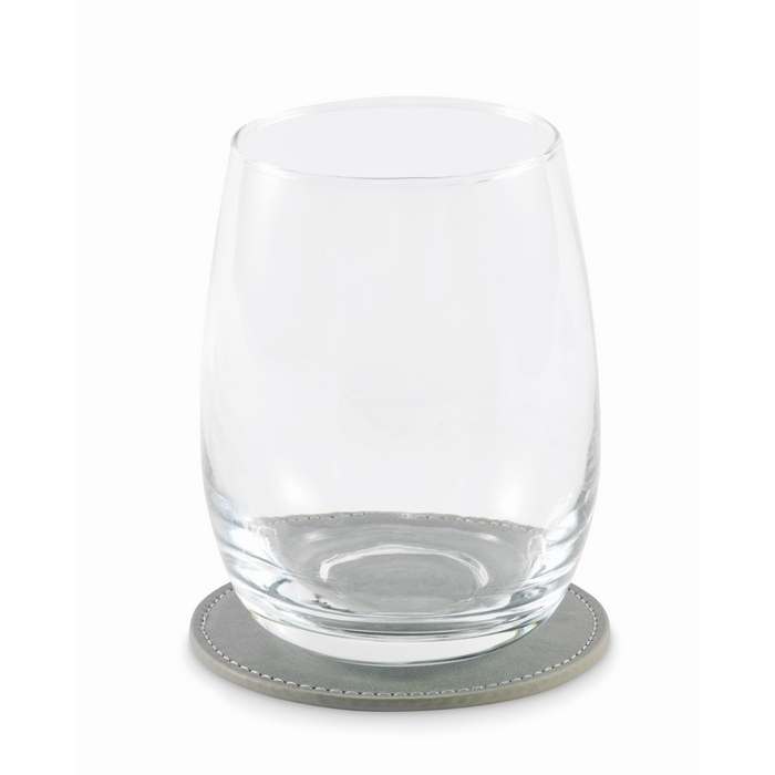 Reklámajándék | Posa Kerek PU poháralátét, szürke