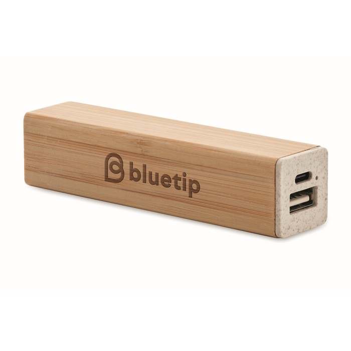 Reklámajándék | Powerbamc 2600 mAh powerbank akkumulátor, natúr