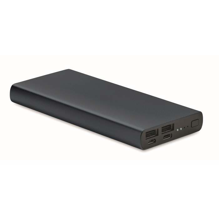 Reklámajándék | Powerflat 8 C 10000 mAh powerbank, sötétkék