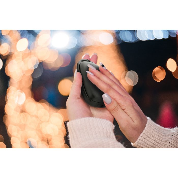 PowerPalm kézmelegítő power bank, fekete | Reklámajándék, reklámtárgy, céges ajándék, egyedi reklámajándék Reklámajándék | PowerPalm kézmelegítő power bank, fekete