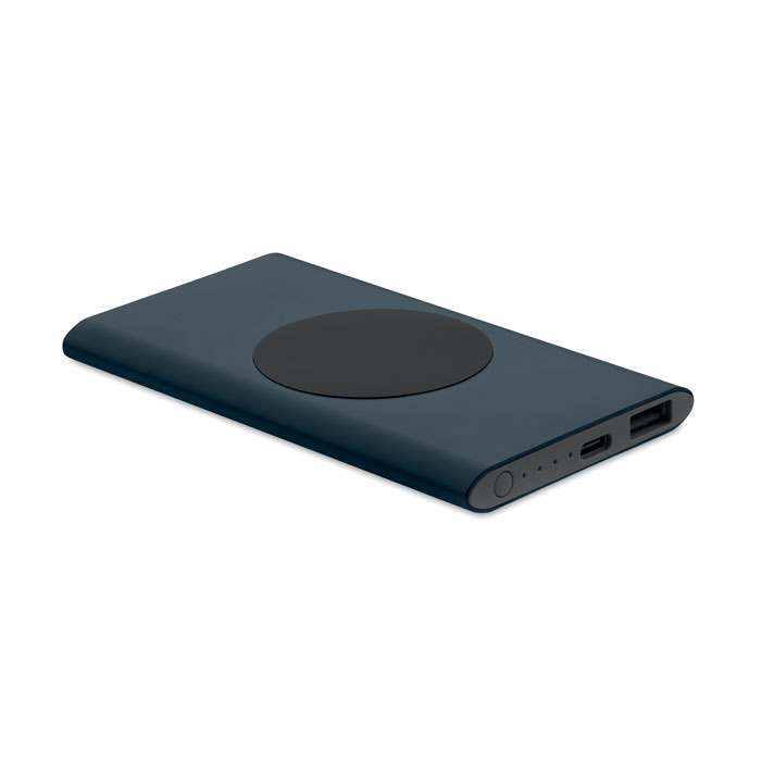 Reklámajándék | Powerplus 5000mAh 15W vez.n. powerbank, sötétkék