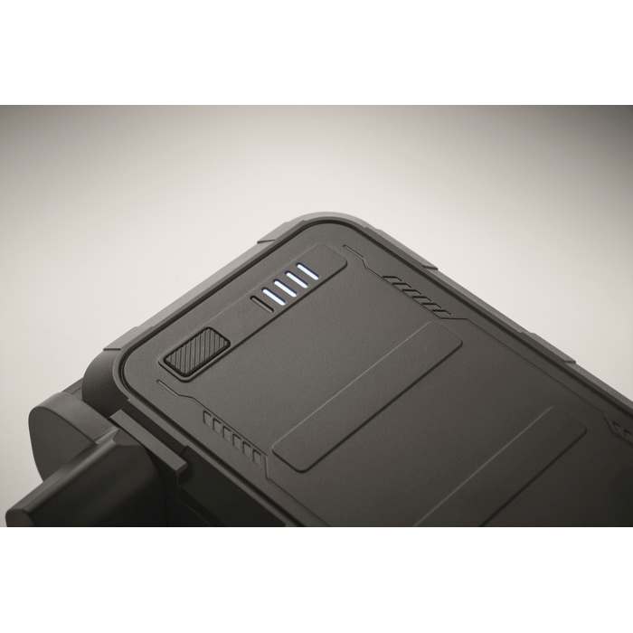 Reklámajándék | Powroc 20 000 mAh powerbank ABS-ből, fekete