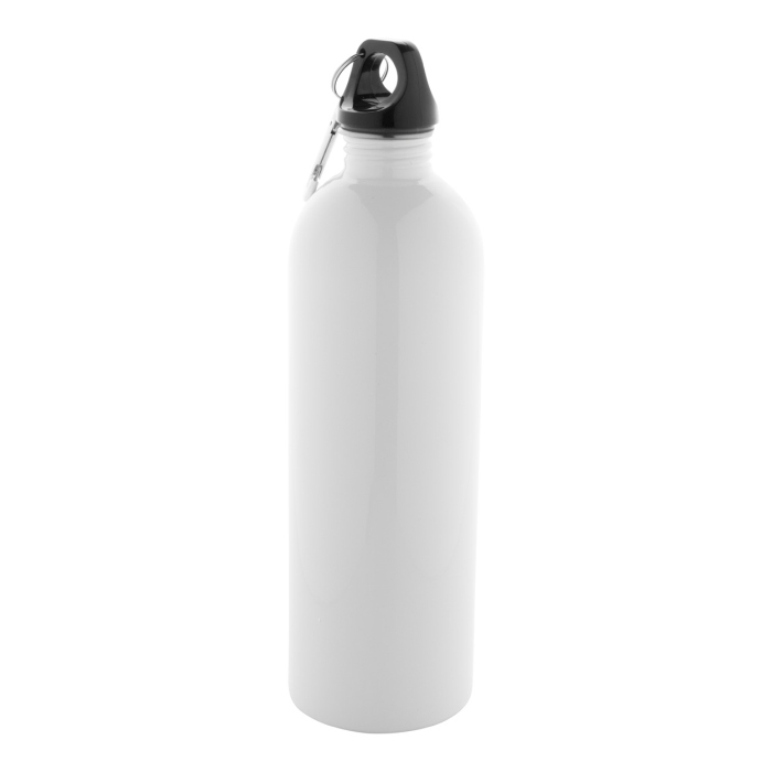 Reklámajándék | Pressuto XL újrahasznosított rozsdamentes acél kulacs, fehér, 750 ml