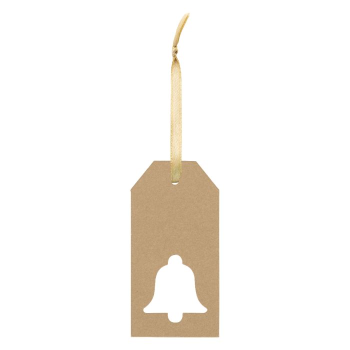 Reklámajándék | PrinTag Plus Eco egyedi ajándékcímke, harang, fehér