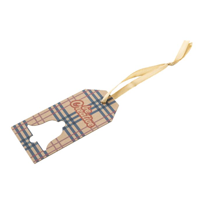 Reklámajándék | PrinTag Plus Eco egyedi ajándékcímke, harang, fehér