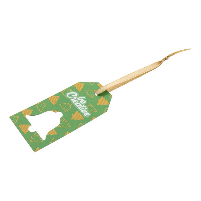 Reklámajándék | PrinTag Plus egyedi ajándékcímke, harang, fehér