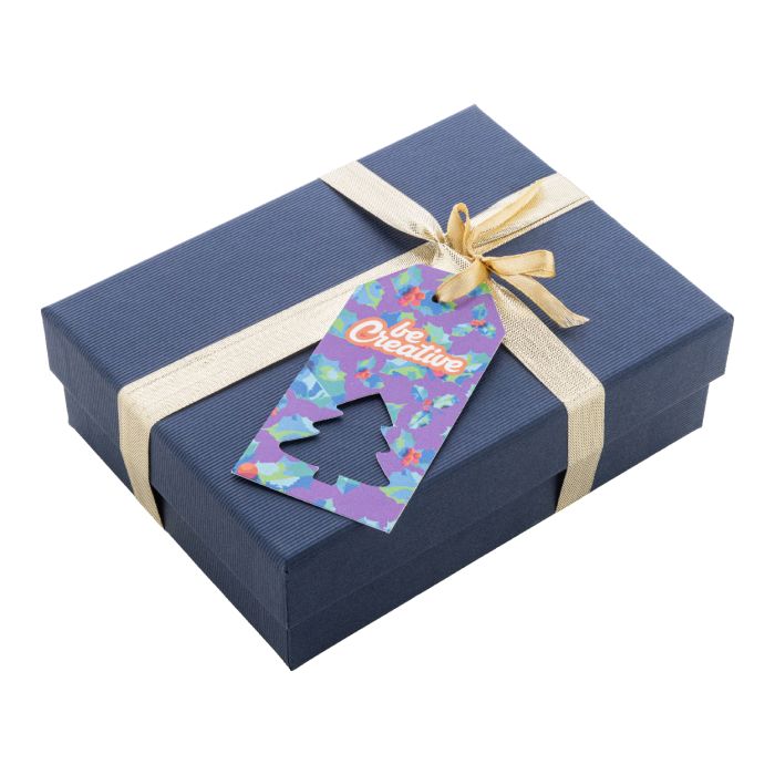 Reklámajándék | PrinTag Plus egyedi ajándékcímke, karácsonyfa, fehér