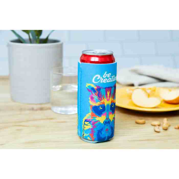 Reklámajándék | PrintCan Slim RPET üdítős doboz hutő, fehér