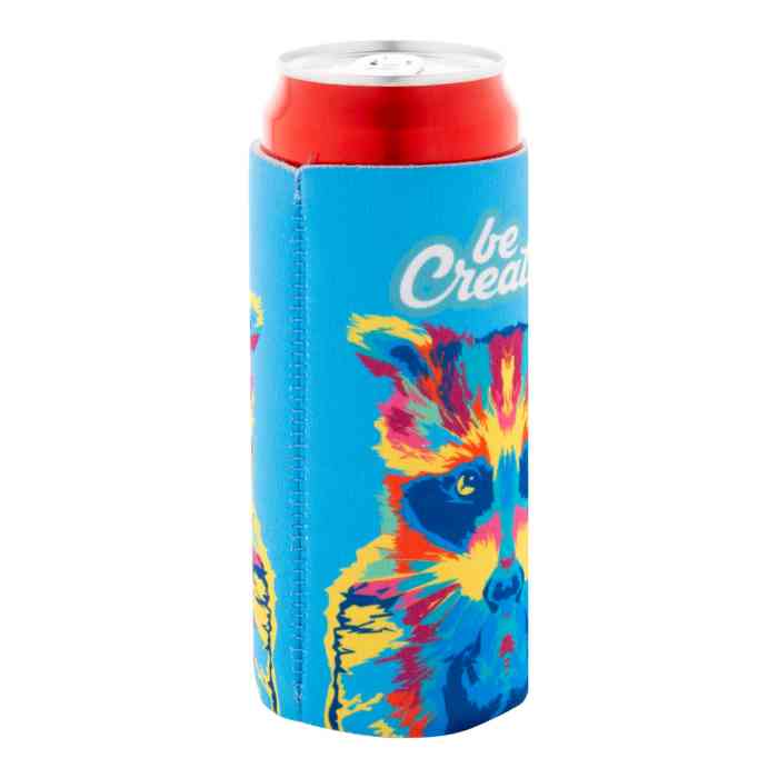 Reklámajándék | PrintCan Slim RPET üdítős doboz hutő, fehér