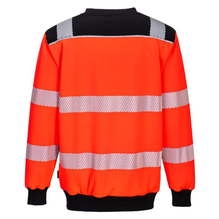 Portwest PW3 HI-VIS KÖRNYAKÚ PULÓVER, piros/fekete | Adgift Reklámajándéktól Portwest PW3 HI-VIS KÖRNYAKÚ PULÓVER, piros/fekete
