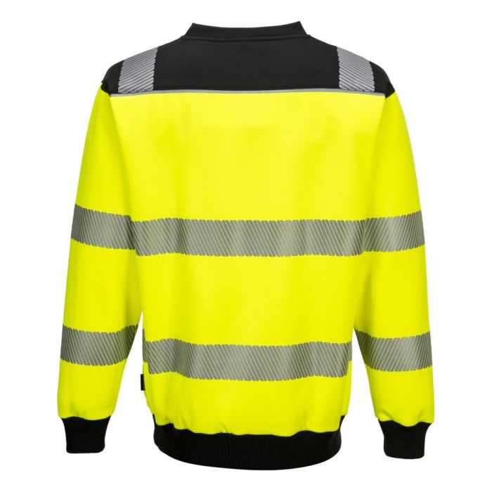 Portwest PW3 HI-VIS KÖRNYAKÚ PULÓVER, sárga/fekete | Adgift Reklámajándéktól Portwest PW3 HI-VIS KÖRNYAKÚ PULÓVER, sárga/fekete
