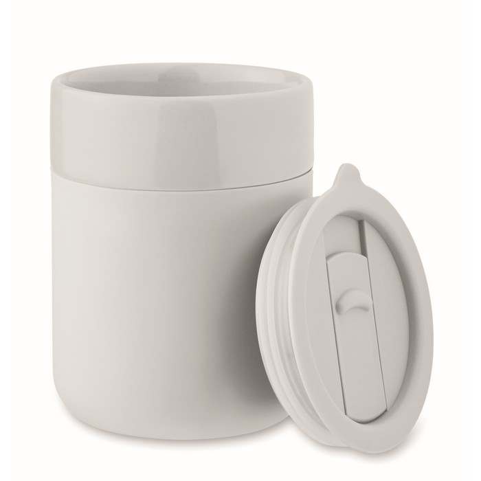 Reklámajándék | Qeram Kerámia pohár 330 ml, fehér