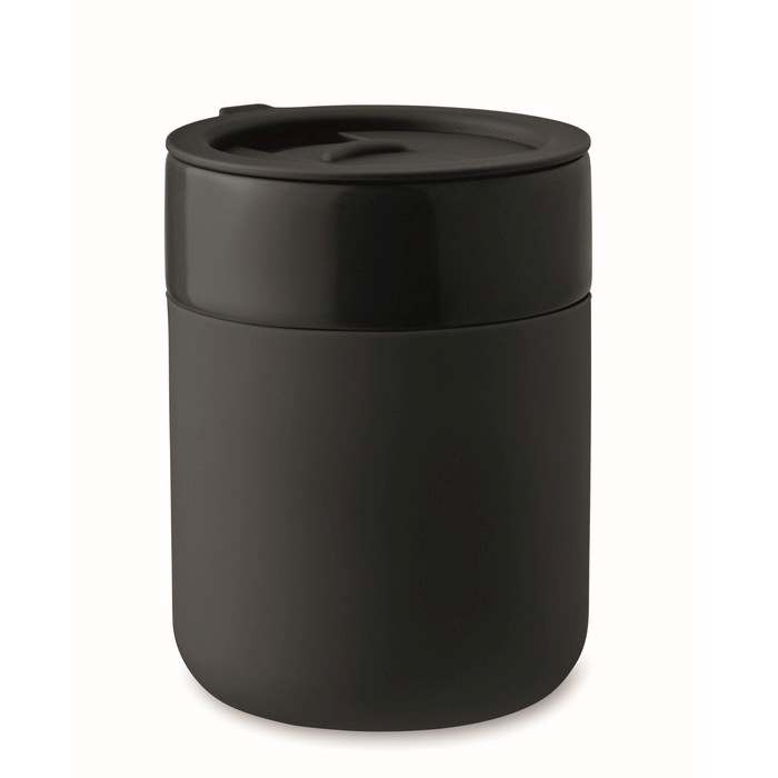 Reklámajándék | Qeram Kerámia pohár 330 ml, fekete