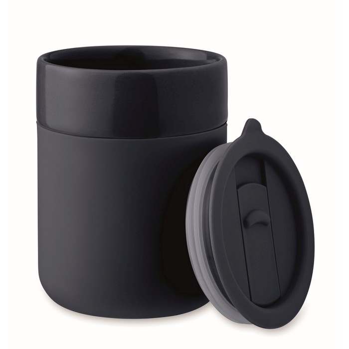 Reklámajándék | Qeram Kerámia pohár 330 ml, sötétkék