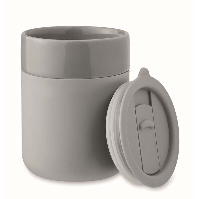 Reklámajándék | Qeram Kerámia pohár 330 ml, szürke