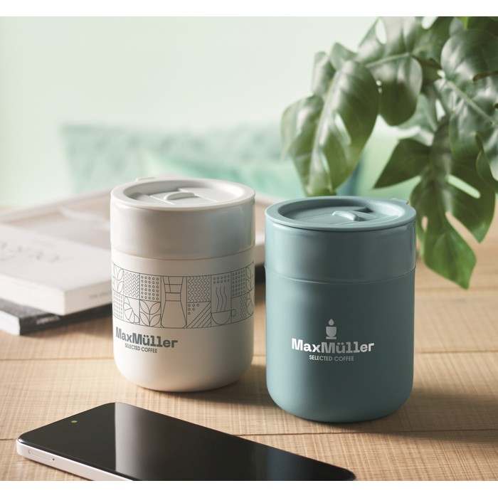 Reklámajándék | Qeram Kerámia pohár 330 ml, zöld