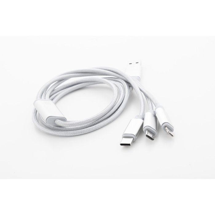 Reklámajándék | Ralong USB töltőkábel, ezüst