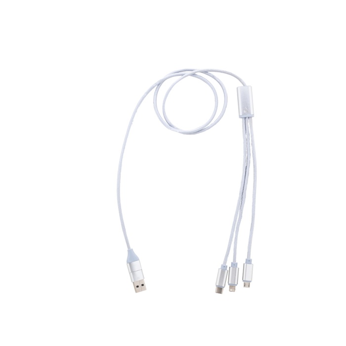 Reklámajándék | Ralong USB töltőkábel, ezüst