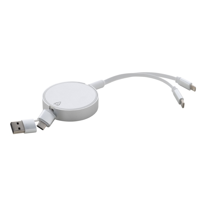 Reklámajándék | Ralospic USB töltőkábel, ezüst