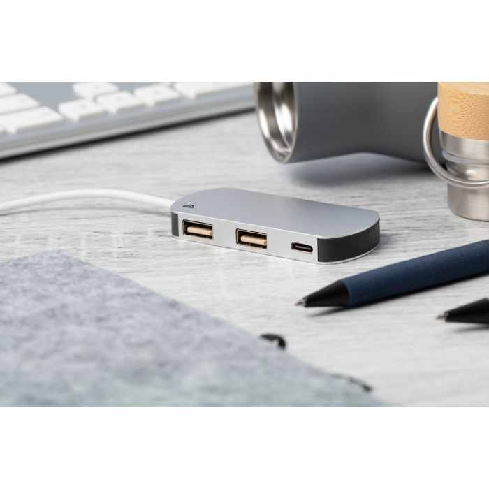 Reklámajándék | Raluhub USB hub, ezüst