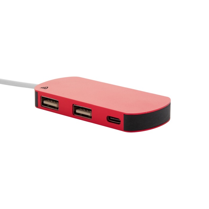 Reklámajándék | Raluhub USB hub, piros
