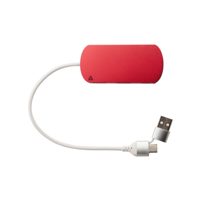 Reklámajándék | Raluhub USB hub, piros