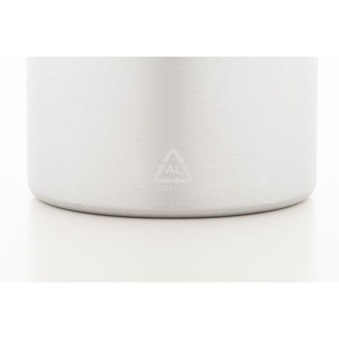 Reklámajándék | Ralusip Plus újrahasznosított alumínium kulacs, ezüst