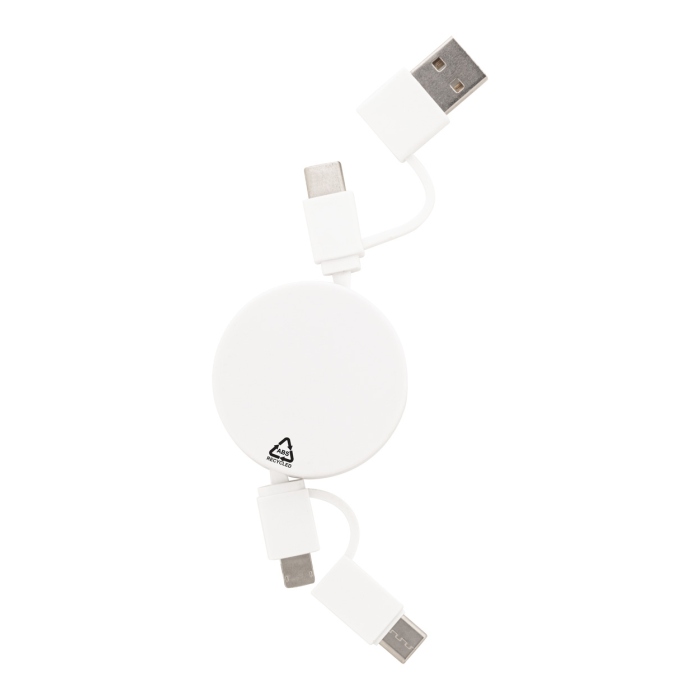 Reklámajándék | Rascop RABS USB töltőkábel, fehér