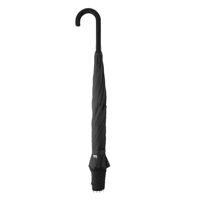 Raura RPET megfordítható esernyő, fekete | Reklámajándék, reklámtárgy, céges ajándék, egyedi reklámajándék Reklámajándék | Raura RPET megfordítható esernyő, fekete