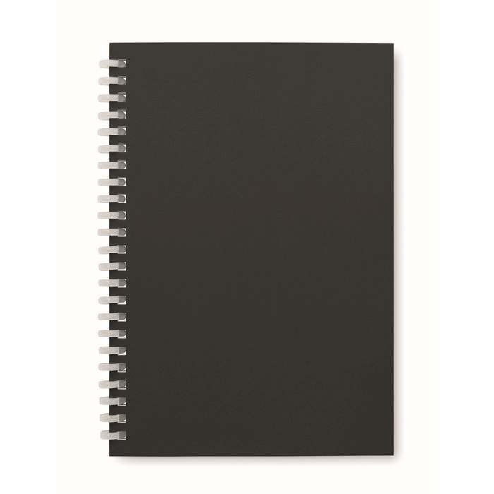 Recarnote A5 újrahaszn. karton notesz, fekete | Reklámajándék, reklámtárgy, céges ajándék, egyedi reklámajándék Reklámajándék | Recarnote A5 újrahaszn. karton notesz, fekete
