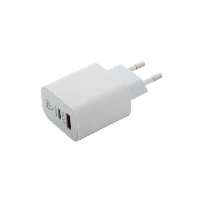 Recharge RABS USB fali töltő, fehér | Reklámajándék, reklámtárgy, céges ajándék, egyedi reklámajándék Reklámajándék | Recharge RABS USB fali töltő, fehér