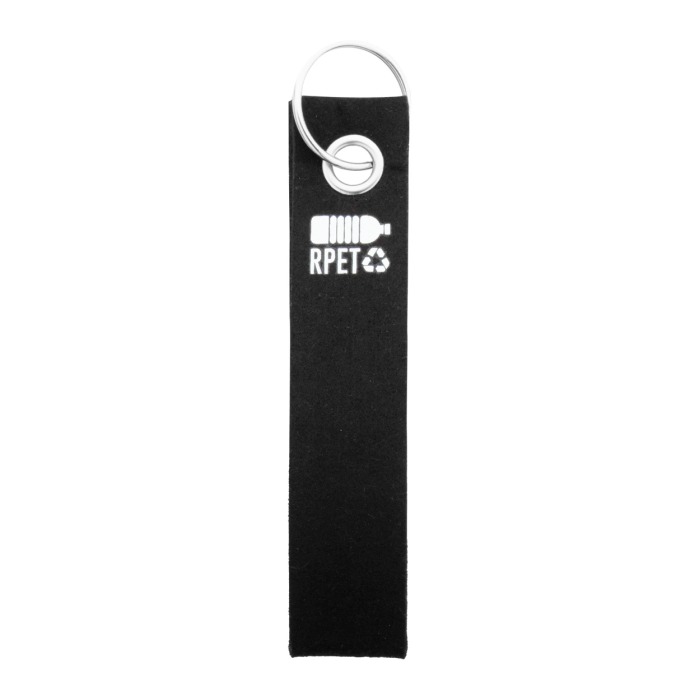 Reklámajándék | Refek RPET kulcstartó, fekete
