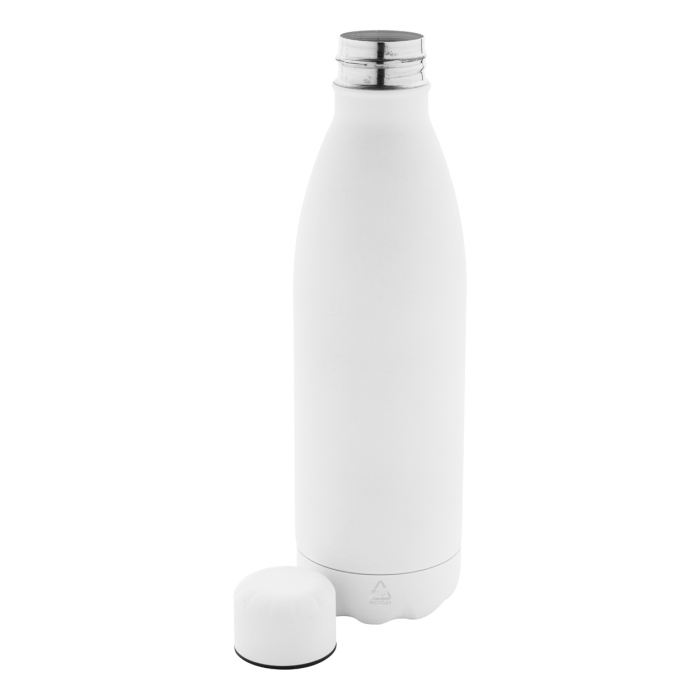 Reklámajándék | Refill Soft újrahasznosított rozsdamentes acél kulacs, fehér, 790 ml