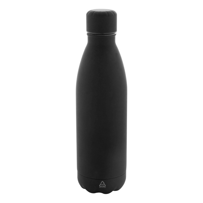 Reklámajándék | Refill Soft újrahasznosított rozsdamentes acél kulacs, fekete, 790 ml