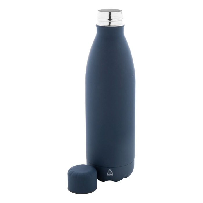 Reklámajándék | Refill Soft újrahasznosított rozsdamentes acél kulacs, sötétkék, 790 ml