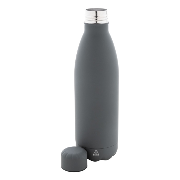 Reklámajándék | Refill Soft újrahasznosított rozsdamentes acél kulacs, szürke, 790 ml