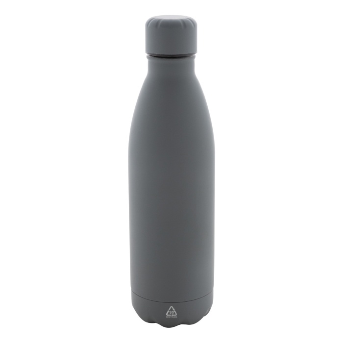 Reklámajándék | Refill Soft újrahasznosított rozsdamentes acél kulacs, szürke, 790 ml