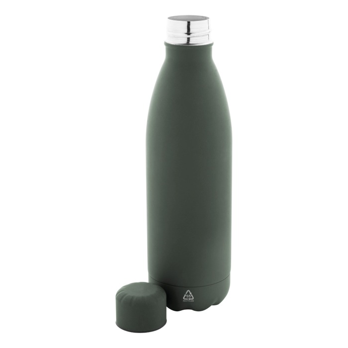Reklámajándék | Refill Soft újrahasznosított rozsdamentes acél kulacs, zöld, 790 ml