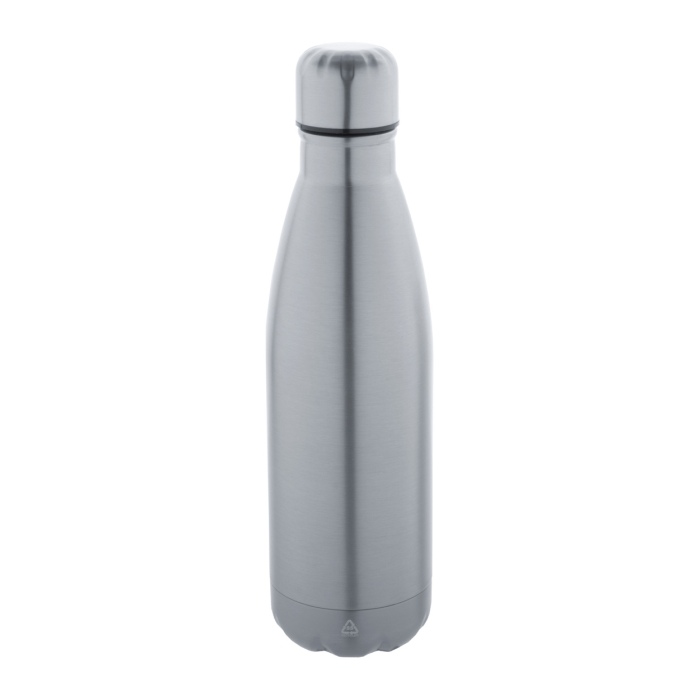 Reklámajándék | Refill újrahasznosított rozsdamentes acél kulacs, ezüst, 790 ml