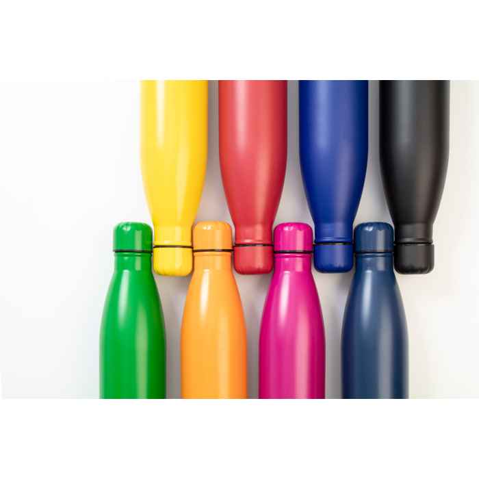 Reklámajándék | Refill újrahasznosított rozsdamentes acél kulacs, kék, 790 ml