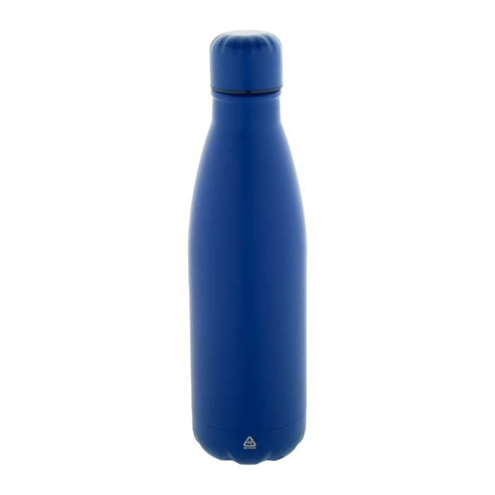 Reklámajándék | Refill újrahasznosított rozsdamentes acél kulacs, kék, 790 ml