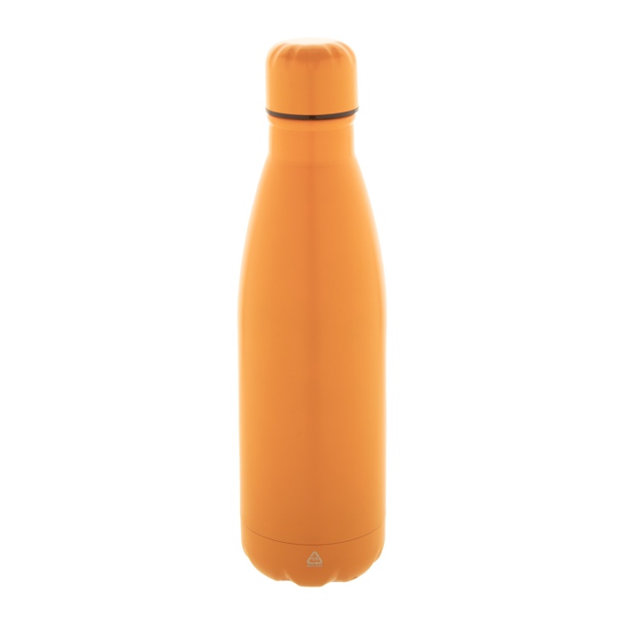 Reklámajándék | Refill újrahasznosított rozsdamentes acél kulacs, narancssárga, 790 ml