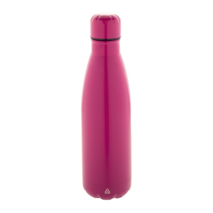 Reklámajándék | Refill újrahasznosított rozsdamentes acél kulacs, rózsaszín, 790 ml