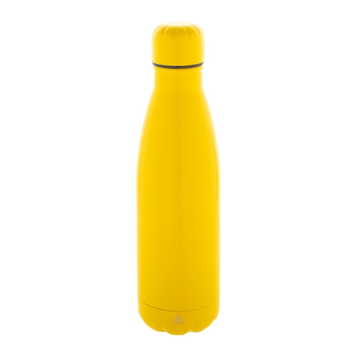 Reklámajándék | Refill újrahasznosított rozsdamentes acél kulacs, sárga, 790 ml