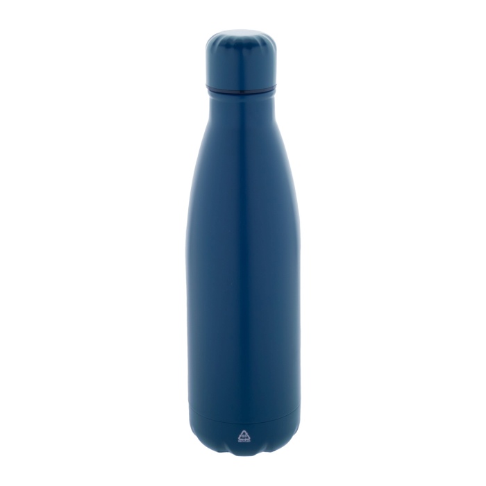 Reklámajándék | Refill újrahasznosított rozsdamentes acél kulacs, sötétkék, 790 ml