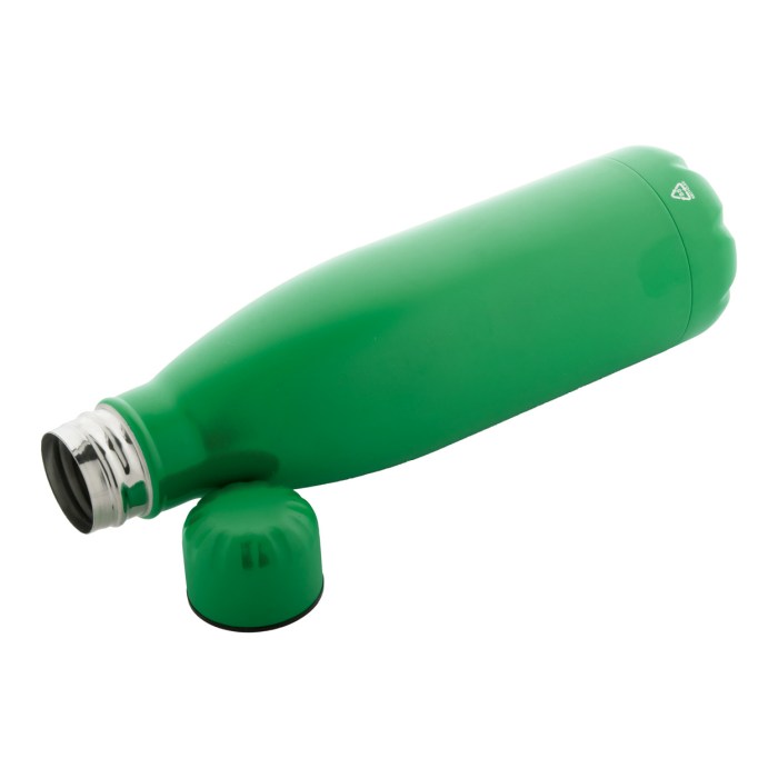 Reklámajándék | Refill újrahasznosított rozsdamentes acél kulacs, zöld, 790 ml
