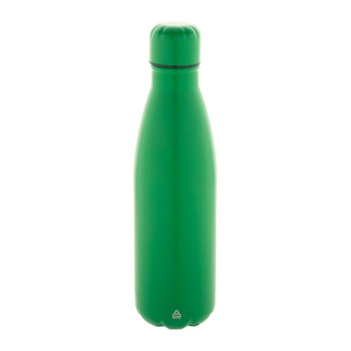Reklámajándék | Refill újrahasznosított rozsdamentes acél kulacs, zöld, 790 ml